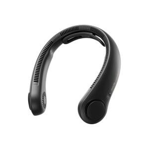 지슬라이프 휴대용 선풍기 업그레이드 넥브레이스 핸즈 웨어러블 선물 실내용 5000mAh 기어 조용한 프리 충전식 여성 블레이드리스 남성용 야외 5단 블랙 조정