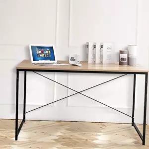 철제 프레임 책상 모던한 심플한 1200mm 우드 상판 책상 학습용 원룸 다용도 공부방 컴퓨터 조립식 지지대
