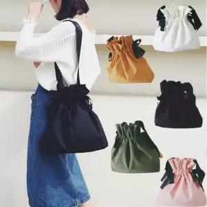 여성 데일리 캔버스백 복조리 에코백 스트링 숄더백 복조리에코백 복조리 복조리숄더백