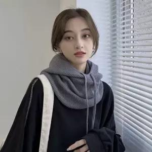 여자 겨울 가을 니트 페이크 후드넥워머 후드니트워머 페이크후드 페이크넥워머