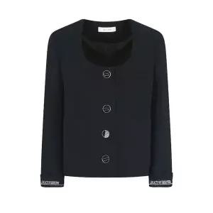 제이제이 지고트 테이프 배색 변형 라운드넥 재킷 GP3A0JKJ21 1221574