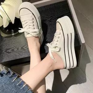 여행 편한 뮬 키높이 스니커즈 운동화 봄 여름 신발 어글리슈즈 여성스니커즈 슬립온