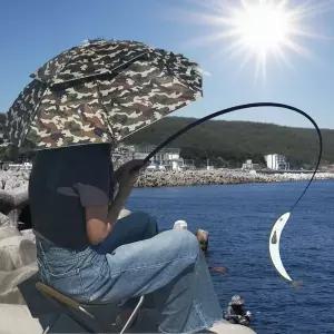 [하프클럽/]머리우산 머리에 쓰는 2단 우산모자 중형 밀리터리