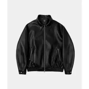 LETTERCOMO 빅토리 비건레더 오버핏 자켓