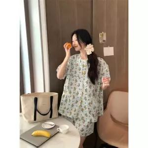 스파이더맨 여름 칼라 잠옷세트 세트 언더웨어 격자 베어 레이스 체리 홈웨어 커플 잠옷 카툰 OPH2