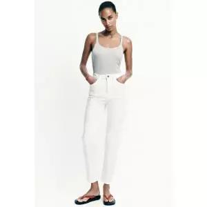 자라 ZARA 진 청바지 Z1975 맘 핏 하이웨이스트 - 화이트 3880789