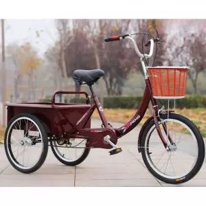 어른용세발자전거 수레 자전거 바구니 짐수레 성인용 3발