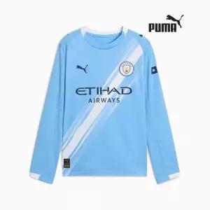 매장정품 PUMA 푸마 키즈 2526 시즌 맨체스터 시티 홈 롱슬리브 져지 Jr 780342 01 팬 응원용 아동 유니폼
