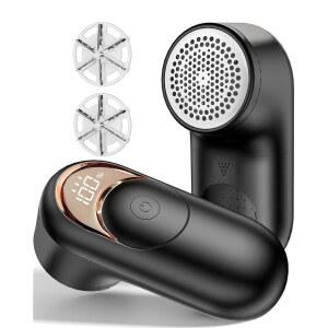 [미국배송] 패브릭 면도기 보푸라기 제거기 6잎 칼날이 있는 충전식 면도기 스웨터 디퍼저 옷 스웨터 소파 담요 커튼 울 캐시미어용 퍼즈 공을 빠르게 제거하세요