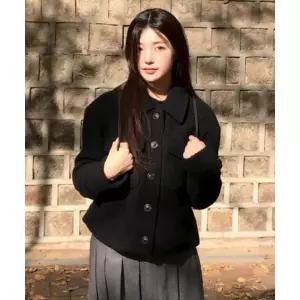 MIND BRIDGE 우먼 W카라넥 부클 숏 코트