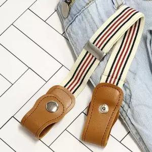 캐쥬얼허리띠 프리 노버클 프리 벨트 스트라이프 노버클 무압박 탄성벨트 버클없는