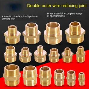 황동 파이프 공압 육각 수나사 BSP 커넥터 수유