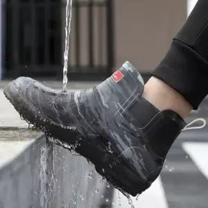 남성 패션장화 여름 방수 밀리터리 숏 장화 레인부츠 남성장화 레인부츠 장마철신발