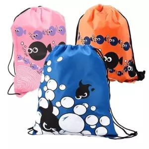 별별창고) 귀여운 스트링 파우치 비치백 더스트백 대형 목욕 방수 어린이집 대용량