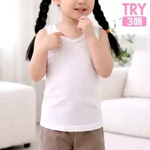 [NS홈쇼핑]트라이 러블리 코튼 베이직 민소매런닝 3매[35867894]