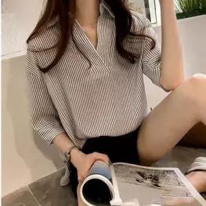[NS홈쇼핑][샵앤] 여성 여리핏 스트라이프 카라넥 블라우스 WON-WBL-WA18FEB[35867709]