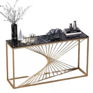 북유럽 거실 콘솔 고급 프레임 대리석 선반 복도 현관