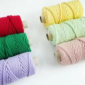 마크라메 우동끈 19컬러 5mm 콘사 코바늘 뜨개 실 LSC6+2Hwr