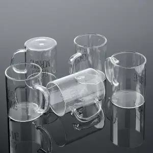 투명 내열 유리 머그 찻잔 차잔 유리컵 5P세트 400ml (WEFEA48)