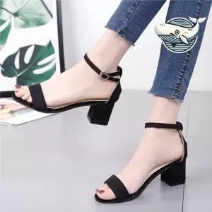 여성 여름 샌들 사각굽 스트랩 데일리 직장인 슬립온뮬 여름샌들 스틸레토뮬