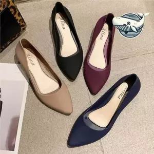 편안한 뾰족코 젤리 플랫 데일리 캐주얼 슈즈 여성단화 메리제인플랫슈즈 스트랩슈즈