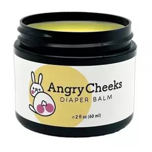 Bieda Angry Cheeks 기저귀 밤. 천연 성분이 함유된 수딩 기저귀 크림. 산화아연 프리 벽은 끈적한 잔