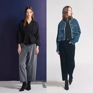 이상봉에디션 최초가79,900 25FW 커브드 벨벳 데님 팬츠 1종1238146