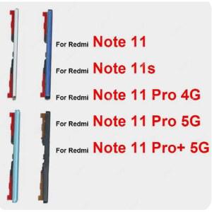 Xiaomi Redmi Note 11 11S Pro Plus 4G 5G 볼륨 버튼 측면 교체 수리 부품 용 업/다운 사이드