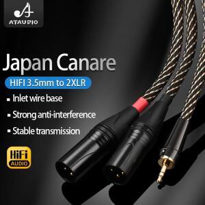 HIFI 스테레오 3.5mm-XLR 오디오 케이블 하이 엔드 6N OFC 듀얼 수 어댑터 브레이크 아웃 Y 분배기
