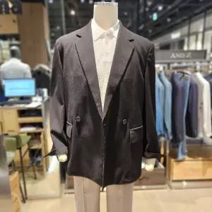 매장정품 renoma 프리미엄 루즈핏 플리츠 블랙 더블 자켓 RPIMBJ06A 1495778