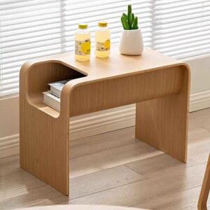 원목사이드테이블 탁자 수납장 디자인 나무색 이쁜 사각 인테리어 협탁 코너 높이45cm