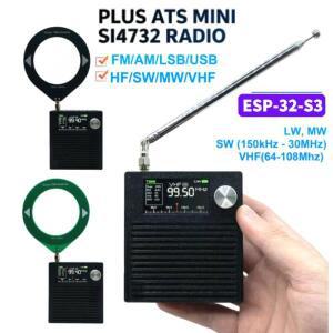 AMNVOLT ATS MINI V3B SI4732 풀 밴드 DSP 라디오 포켓 수기 FM SSB  앰프 Hi-Z 포함