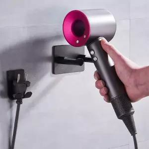 방수 벽걸이형 헤어드라이어 정리함 공간 절약형 내구성이 뛰어나 엉망이 없는 욕실에 이상적 홀더