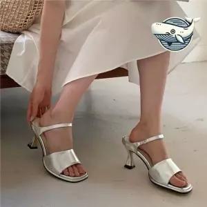 여름 하이힐 반전 슬리퍼 스퀘어 뮬 샌들 쪼리 통굽슬리퍼 사무실슬리퍼 키높이슬리퍼