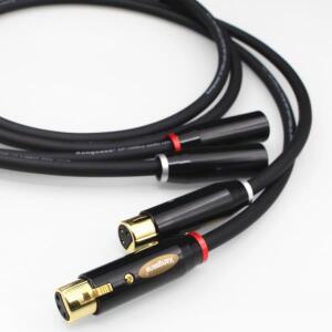 1쌍 7N 단결정 구리 XLR 밸런스드 HiFi 오디오 케이블앰프 CD 플레이어용