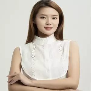 여성 플리츠 차이나 페이크 넥케이프 넥카라 이너셔츠 넥케이프 이너카라 레이어드카라