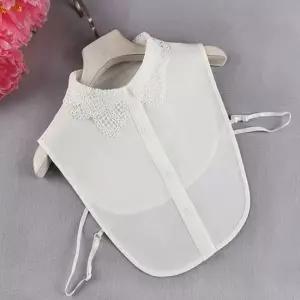 자수 펀칭 넥케이프 페이크 카라 블라우스 레이스셔츠 넥케이프 이너카라 레이어드카라