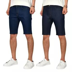 [하프클럽/핫코드]남자 여름 생지 청 반바지 데님 워싱진 2컬러 HC8515