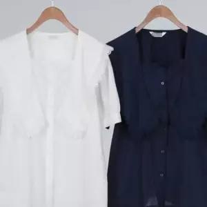 [SBD] 블라우스 펀칭 의류 빅사이즈 305O315S 레이스 카라