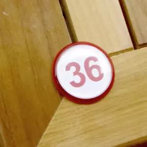 50P 재고 표 스티커 아이넘버 파랑 빨강 숫자 스티커 문구용 사무용 번호표 창고용 번호 구분 관리 라벨 물