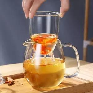 둥근 내열 유리 티보트 티팟 차주전자 차우리기 600ml (WEEECD3)