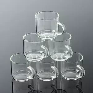 순수 내열유리 카페잔 홍차잔 유리찻잔 6p세트 120ml (WEE713E)