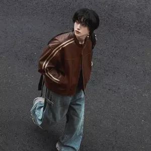 GLINE 가을 남자 상의 항공 점퍼 라이더 트렌치코트 루즈핏 재킷 JEN3