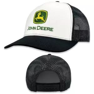 John Deere 남성용 트러커 모자, 화이트., 단일 사이즈 184778