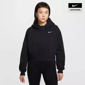매장정품 NIKE 나이키 우먼스 플리스 오버 크롭 후디 IF0259-010 1344147