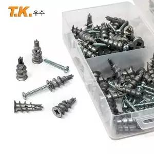 아연 합금 석고보드 건식 벽체 앵커 태핑 나사가 있는 자체 드릴링 벽 플러그 중공 벽 볼트 120개