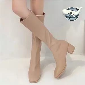 겨울 따뜻한 롱부츠 모임 데일리 기모 장화 여성롱부츠 롱부츠코디 가을롱부츠