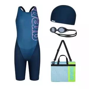 매장정품 ARENA 아레나 빅로고 여아동 4부 반신 키트(A4BG1KG03NVY) 1400762