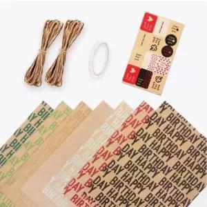 [문구/오피스] 스티커 생일축하 포장끈 깔끔한포장지 선물포장세트 레터링 크라프트지