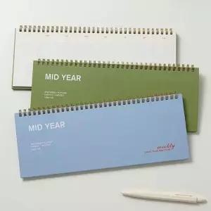 [문구/오피스] 위클리 탁상 일정 6개월 계획표 만년형 플래너 2P 롱